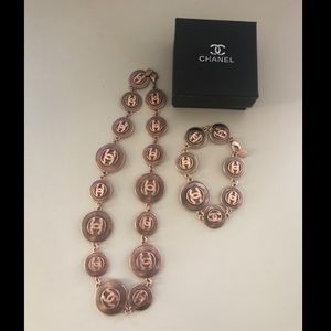 Never worn Chanel copper bracelet and necklace set